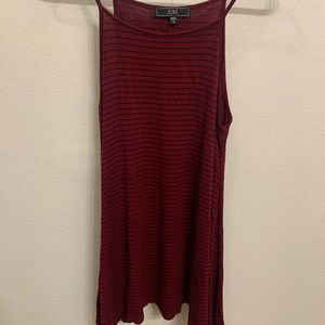 Black and Maroon Striped Dress